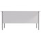 Serrion 1500mm Rectangular Desk with attached 2-Drawer Pedestals, Silver Straight Legs, White