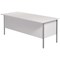 Serrion 1800mm Rectangular Desk with attached 2-Drawer Pedestals, Silver Straight Legs, White