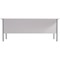 Serrion 1800mm Rectangular Desk with attached 2-Drawer Pedestals, Silver Straight Legs, White