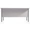 Serrion 1500mm Rectangular Desk with 2 attached Pedestals, Silver Straight Legs, White