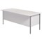 Serrion 1800mm Rectangular Desk with 2 attached Pedestals, Silver Straight Legs, White