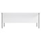 Serrion 1800mm Rectangular Desk with 2 attached Pedestals, Silver Straight Legs, White