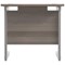 Jemini 800mm Slim Rectangular Desk, Silver Cantilever Leg, Grey Oak