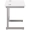 Jemini 800mm Slim Rectangular Desk, Silver Cantilever Leg, White