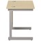 Jemini 800mm Slim Rectangular Desk, Silver Cantilever Leg, Maple