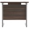 Jemini 800mm Slim Rectangular Desk, Silver Cantilever Leg, Walnut