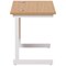 Jemini 800mm Slim Rectangular Desk, White Cantilever Leg, Oak