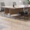 Jemini 1400mm Slim Rectangular Desk, Silver Cantilever Leg, Grey Oak