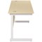 Jemini 1600mm Slim Rectangular Desk, White Cantilever Leg, Maple