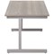 Jemini 1200mm Rectangular Desk, Silver Cantilever Leg, Grey Oak