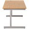 Jemini 1200mm Rectangular Desk, Silver Cantilever Leg, Oak