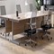 Jemini 1200mm Rectangular Desk, Silver Cantilever Leg, Oak