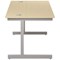 Jemini 1200mm Rectangular Desk, Silver Cantilever Leg, Maple