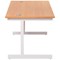 Jemini 1200mm Rectangular Desk, White Cantilever Leg, Beech