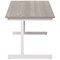 Jemini 1200mm Rectangular Desk, White Cantilever Leg, Grey Oak