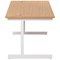 Jemini 1200mm Rectangular Desk, White Cantilever Leg, Oak