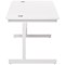 Jemini 1200mm Rectangular Desk, White Cantilever Leg, White