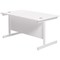 Jemini 1200mm Rectangular Desk, White Cantilever Leg, White