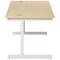 Jemini 1200mm Rectangular Desk, White Cantilever Leg, Maple