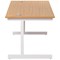 Jemini 1400mm Rectangular Desk, White Cantilever Leg, Oak