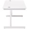 Jemini 1400mm Rectangular Desk, White Cantilever Leg, White