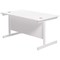 Jemini 1400mm Rectangular Desk, White Cantilever Leg, White