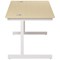 Jemini 1400mm Rectangular Desk, White Cantilever Leg, Maple