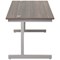 Jemini 1600mm Rectangular Desk, Silver Cantilever Leg, Walnut