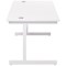 Jemini 1600mm Rectangular Desk, White Cantilever Leg, White