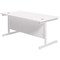 Jemini 1600mm Rectangular Desk, White Cantilever Leg, White