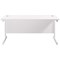 Jemini 1600mm Rectangular Desk, White Cantilever Leg, White