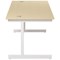 Jemini 1600mm Rectangular Desk, White Cantilever Leg, Maple