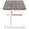 Jemini 1600mm Rectangular Desk, White Cantilever Leg, Walnut