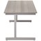 Jemini 1800mm Rectangular Desk, Silver Cantilever Legs, Grey Oak