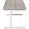 Jemini 1800mm Rectangular Desk, White Cantilever Leg, Grey Oak