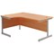 Jemini 1600mm Corner Desk, Left Hand, Silver Cantilever Legs, Beech