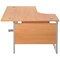 Jemini 1600mm Corner Desk, Left Hand, Silver Cantilever Legs, Beech