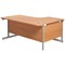 Jemini 1600mm Corner Desk, Left Hand, Silver Cantilever Legs, Beech