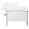 Jemini 1600mm Corner Desk, Left Hand, Silver Cantilever Legs, White