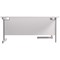 Jemini 1600mm Corner Desk, Left Hand, Silver Cantilever Legs, White