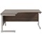 Jemini 1600mm Corner Desk, Left Hand, Silver Cantilever Legs, Walnut