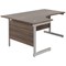 Jemini 1600mm Corner Desk, Left Hand, Silver Cantilever Legs, Walnut