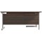 Jemini 1600mm Corner Desk, Left Hand, Silver Cantilever Legs, Walnut