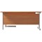 Jemini 1600mm Corner Desk, Right Hand, Silver Cantilever Legs, Beech