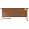 Jemini 1600mm Corner Desk, Right Hand, Silver Cantilever Legs, Oak