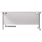 Jemini 1600mm Corner Desk, Right Hand, Silver Cantilever Legs, White