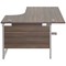 Jemini 1600mm Corner Desk, Right Hand, Silver Cantilever Legs, Walnut