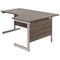 Jemini 1600mm Corner Desk, Right Hand, Silver Cantilever Legs, Walnut