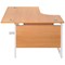 Jemini 1600mm Corner Desk, Left Hand, White Cantilever Legs, Beech