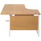 Jemini 1600mm Corner Desk, Left Hand, White Cantilever Legs, Oak